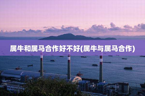 属牛和属马合作好不好(属牛与属马合作)