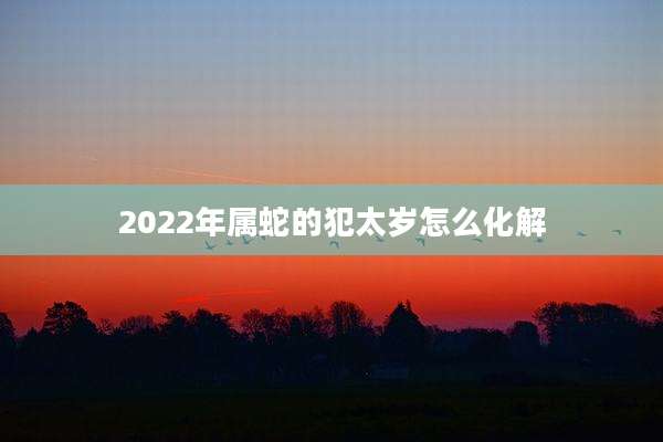 2022年属蛇的犯太岁怎么化解