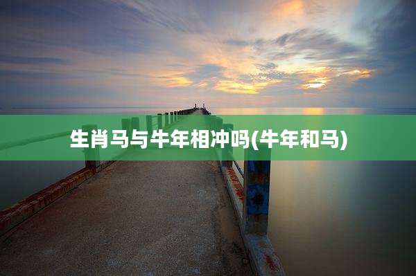 生肖马与牛年相冲吗(牛年和马)