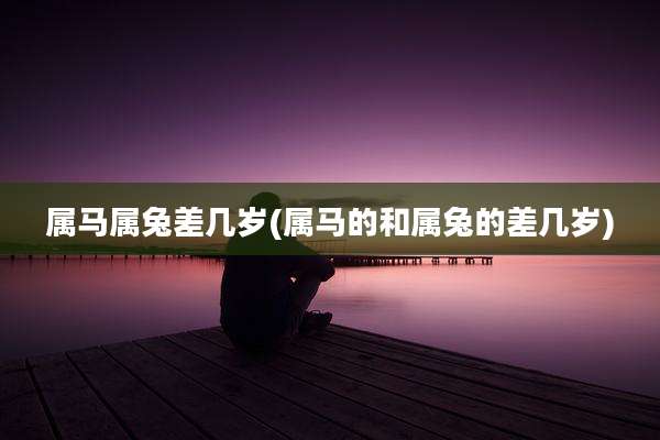 属马属兔差几岁(属马的和属兔的差几岁)