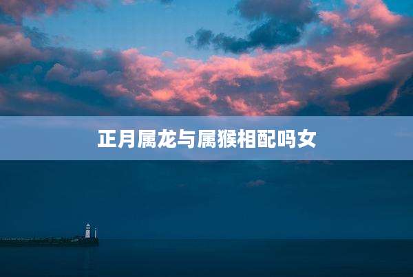 正月属龙与属猴相配吗女
