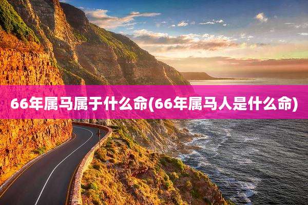 66年属马属于什么命(66年属马人是什么命)
