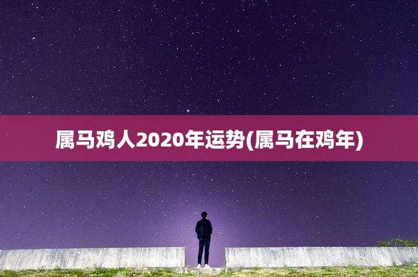 属马鸡人2020年运势(属马在鸡年)
