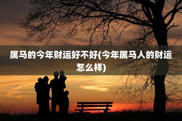 属马的今年财运好不好(今年属马人的财运怎么样)