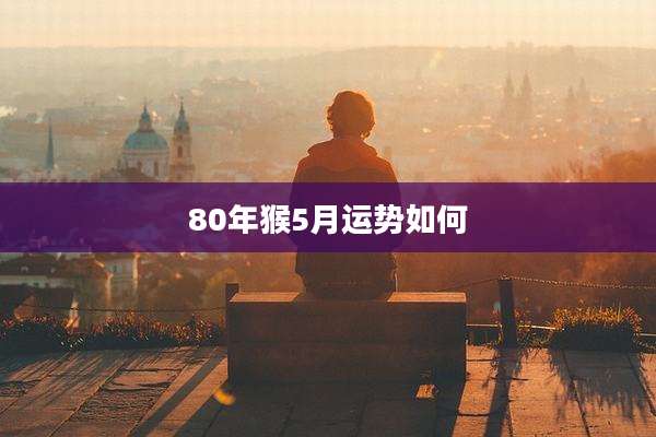 80年猴5月运势如何