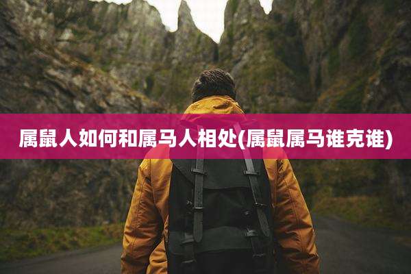 属鼠人如何和属马人相处(属鼠属马谁克谁)