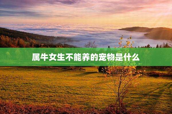 属牛女生不能养的宠物是什么