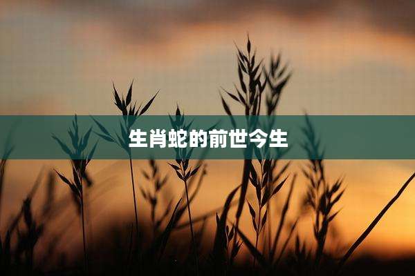 生肖蛇的前世今生