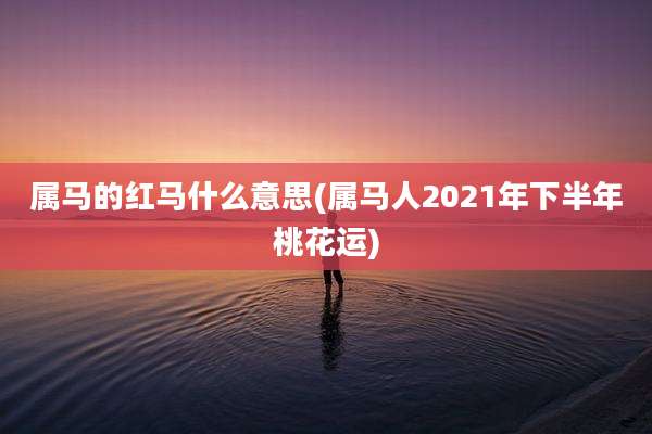 属马的红马什么意思(属马人2021年下半年桃花运)