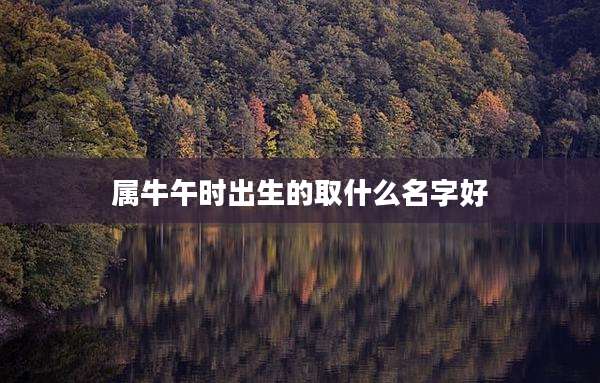 属牛午时出生的取什么名字好