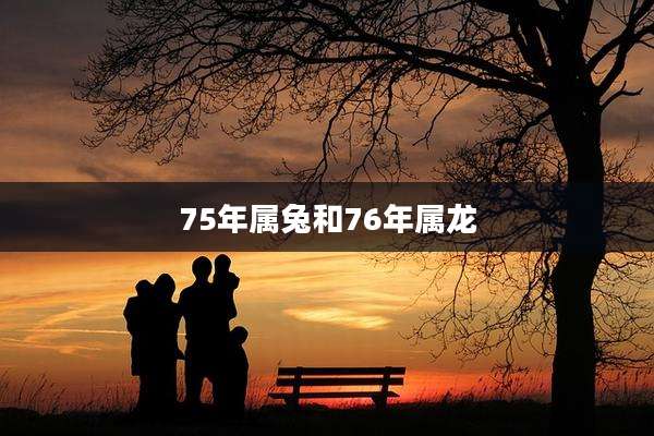 75年属兔和76年属龙