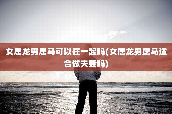 女属龙男属马可以在一起吗(女属龙男属马适合做夫妻吗)