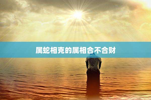 属蛇相克的属相合不合财