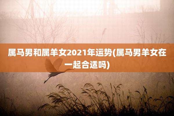属马男和属羊女2021年运势(属马男羊女在一起合适吗)