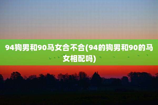 94狗男和90马女合不合(94的狗男和90的马女相配吗)