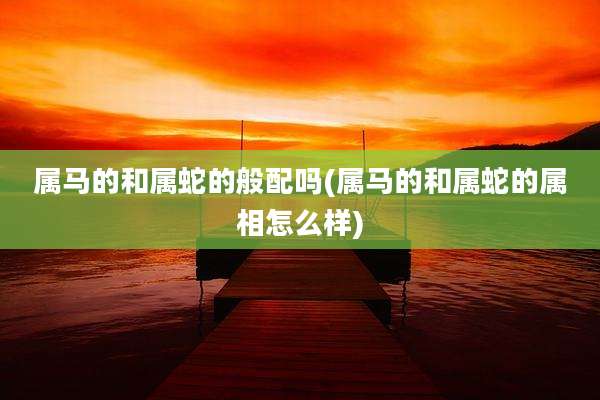 属马的和属蛇的般配吗(属马的和属蛇的属相怎么样)