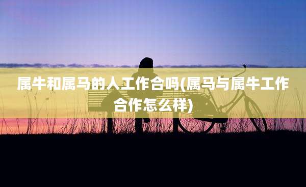 属牛和属马的人工作合吗(属马与属牛工作合作怎么样)