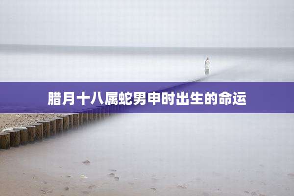 腊月十八属蛇男申时出生的命运