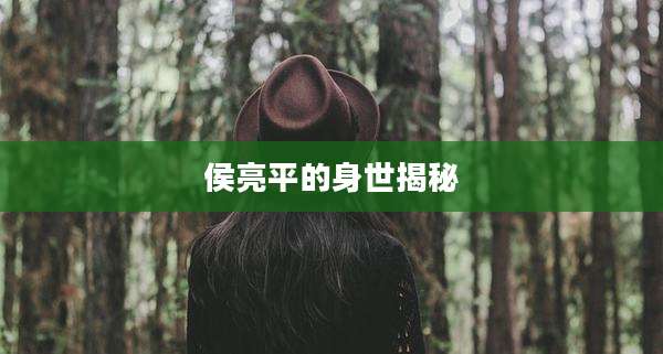 侯亮平的身世揭秘