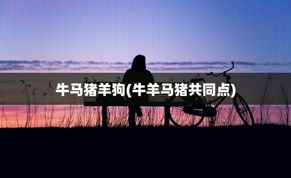 牛马猪羊狗(牛羊马猪共同点)