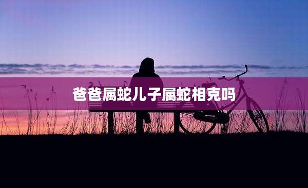 爸爸属蛇儿子属蛇相克吗