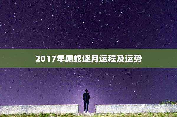 2017年属蛇逐月运程及运势