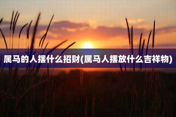 属马的人摆什么招财(属马人摆放什么吉祥物)