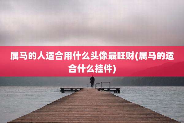 属马的人适合用什么头像最旺财(属马的适合什么挂件)