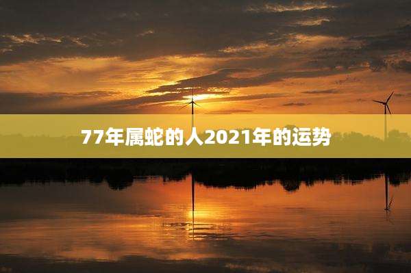 77年属蛇的人2021年的运势