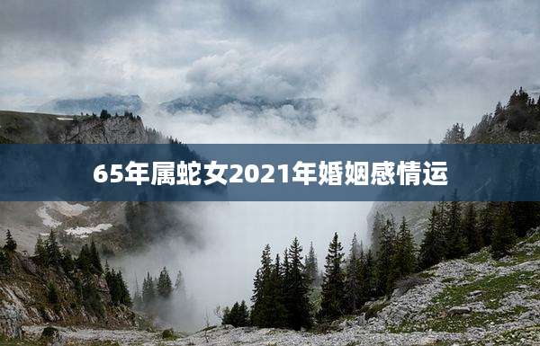 65年属蛇女2021年婚姻感情运