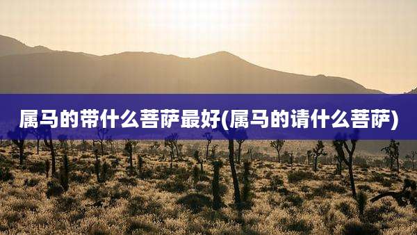 属马的带什么菩萨最好(属马的请什么菩萨)