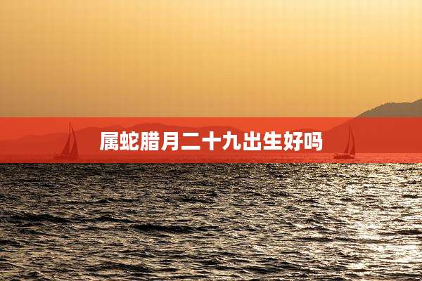 属蛇腊月二十九出生好吗