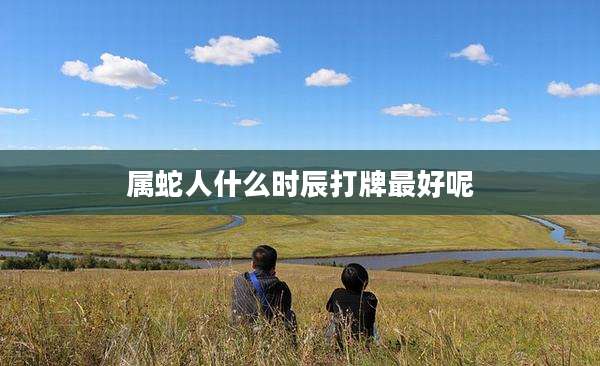 属蛇人什么时辰打牌最好呢