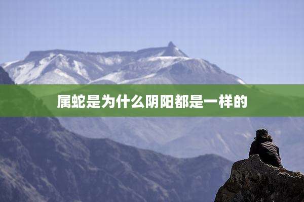 属蛇是为什么阴阳都是一样的