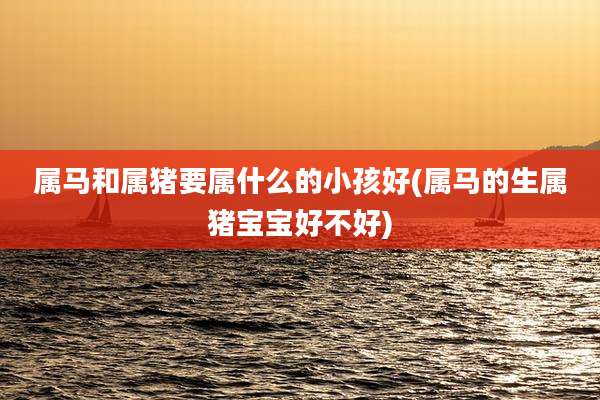 属马和属猪要属什么的小孩好(属马的生属猪宝宝好不好)