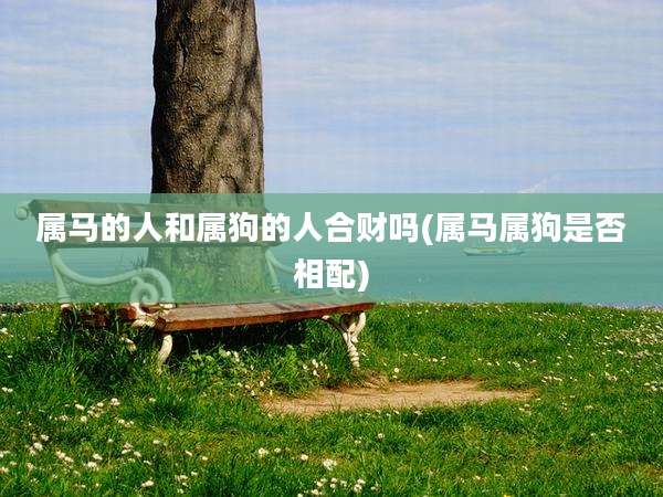 属马的人和属狗的人合财吗(属马属狗是否相配)
