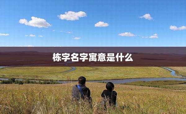 栋字名字寓意是什么