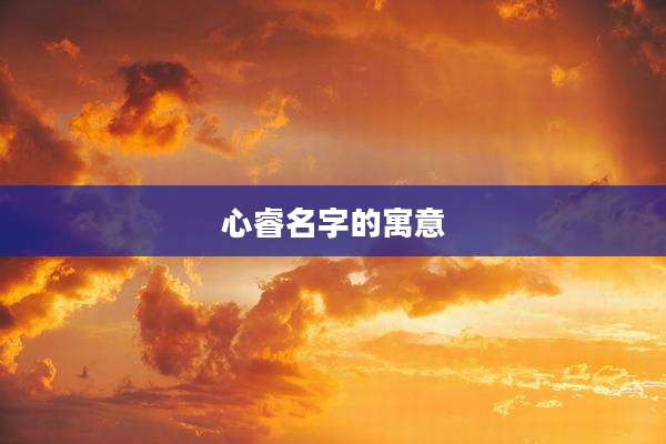 心睿名字的寓意