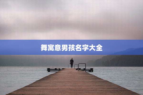 舞寓意男孩名字大全