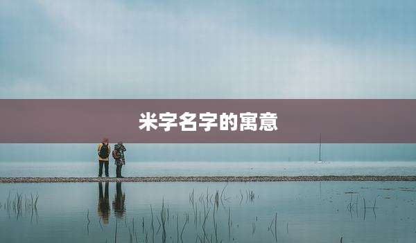 米字名字的寓意