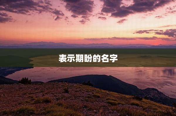 表示期盼的名字