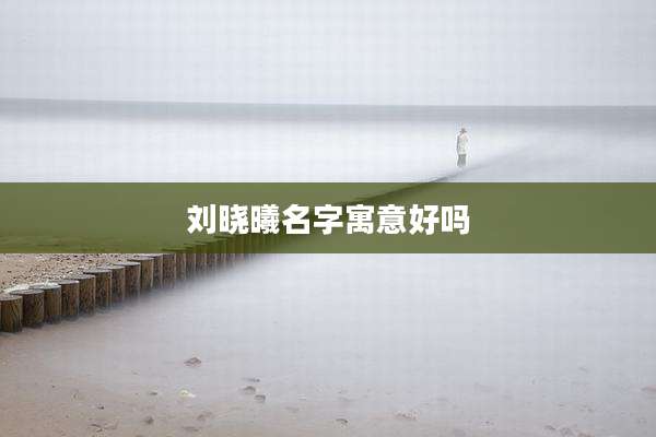 刘晓曦名字寓意好吗