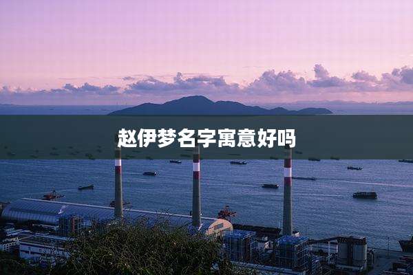赵伊梦名字寓意好吗