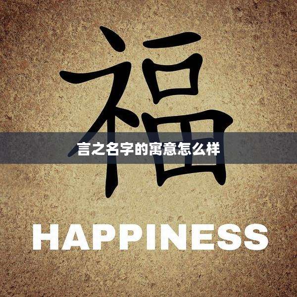 言之名字的寓意怎么样