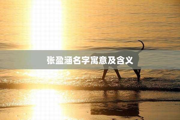 张盈涵名字寓意及含义