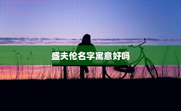 盛夫伦名字寓意好吗
