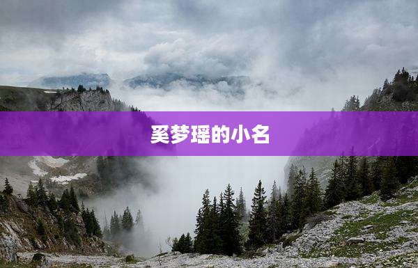 奚梦瑶的小名