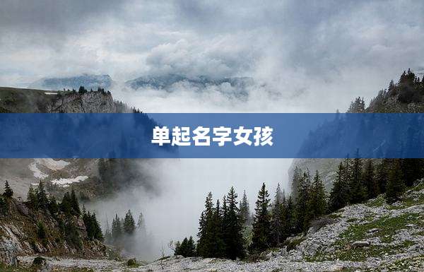 单起名字女孩