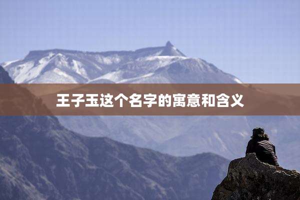 王子玉这个名字的寓意和含义