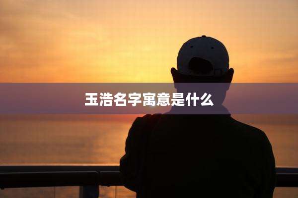 玉浩名字寓意是什么